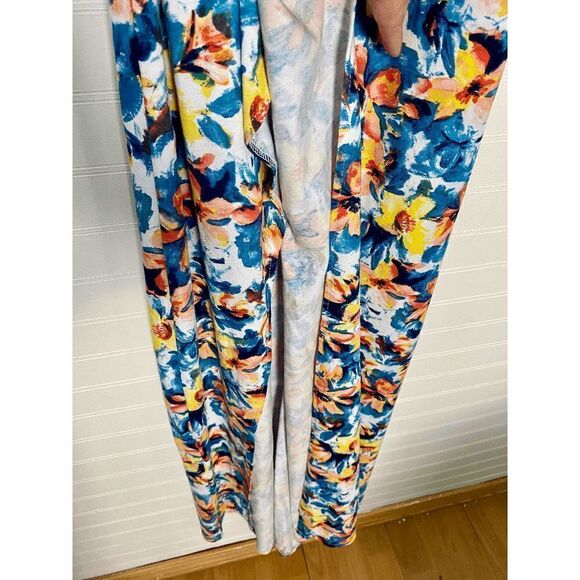 Guess Women’s Spaghetti Strap Surplice Neck Floral Maxi Dress Multicolor - Picture 7 of 12